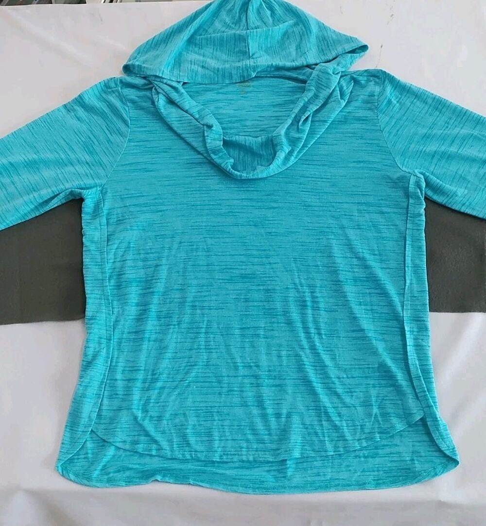 Balance Collection Pullover Hooded Blue Longsleeve Lightweight Shirt Sz Xl